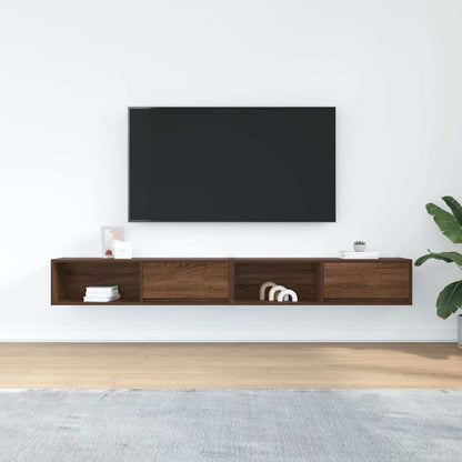 Mobili TV 2 pz Rovere Marrone 100x31x25,5 cm Legno Multistrato