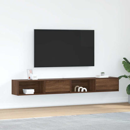 Mobili TV 2 pz Rovere Marrone 100x31x25,5 cm Legno Multistrato