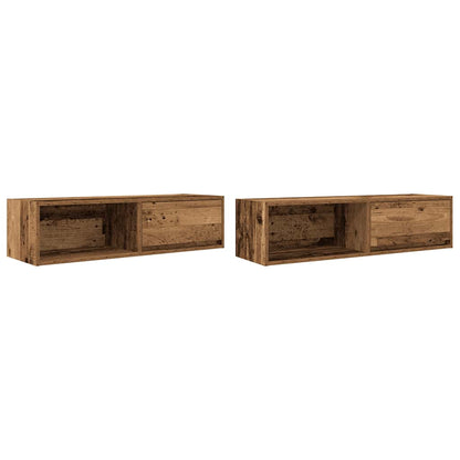 Mobili Porta TV 2 pz Legno Antico 100x31x25,5 cm in Truciolato