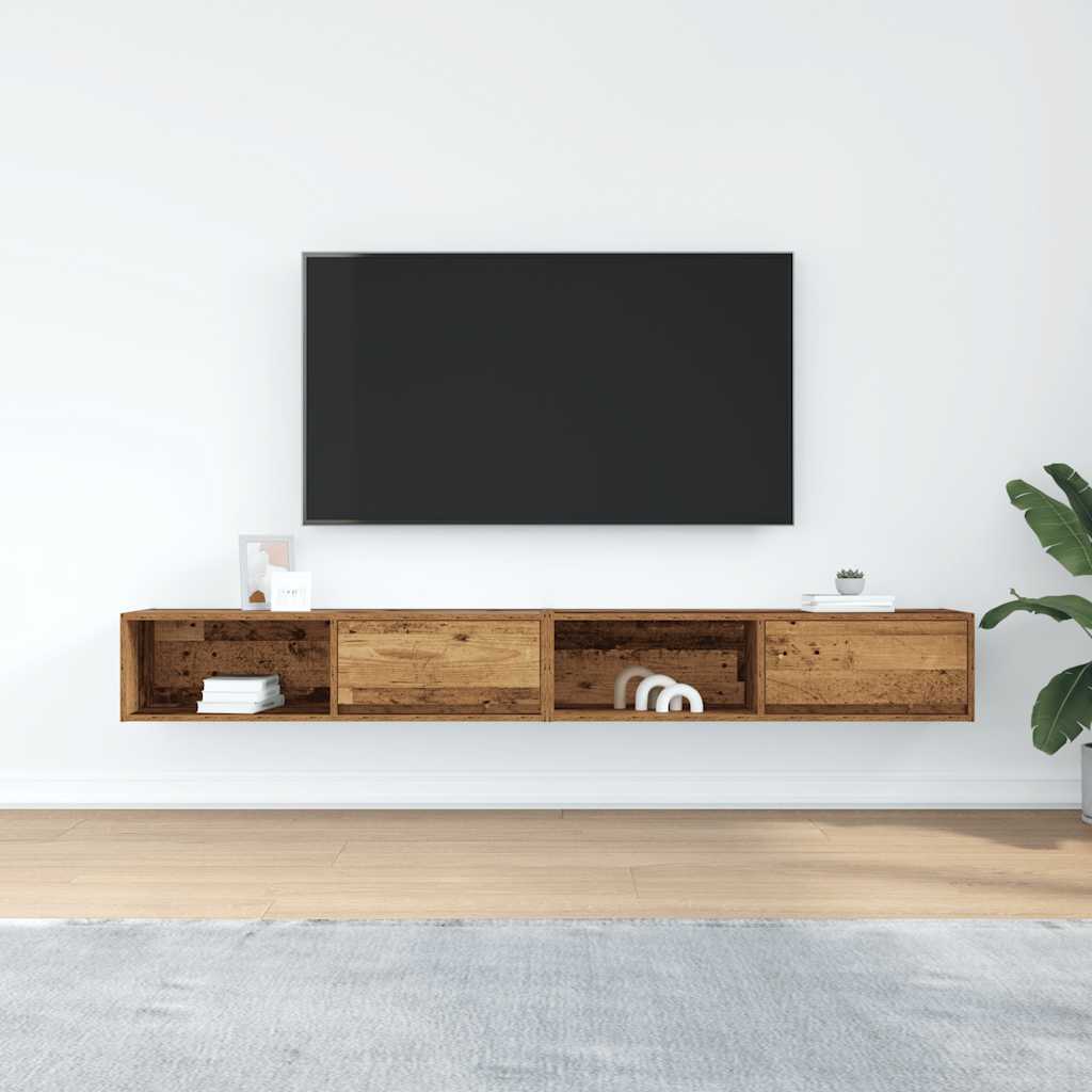 Mobili Porta TV 2 pz Legno Antico 100x31x25,5 cm in Truciolato
