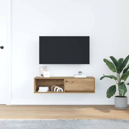 Mobile TV Rovere Artigianale 100x31x25,5cm in Legno Multistrato