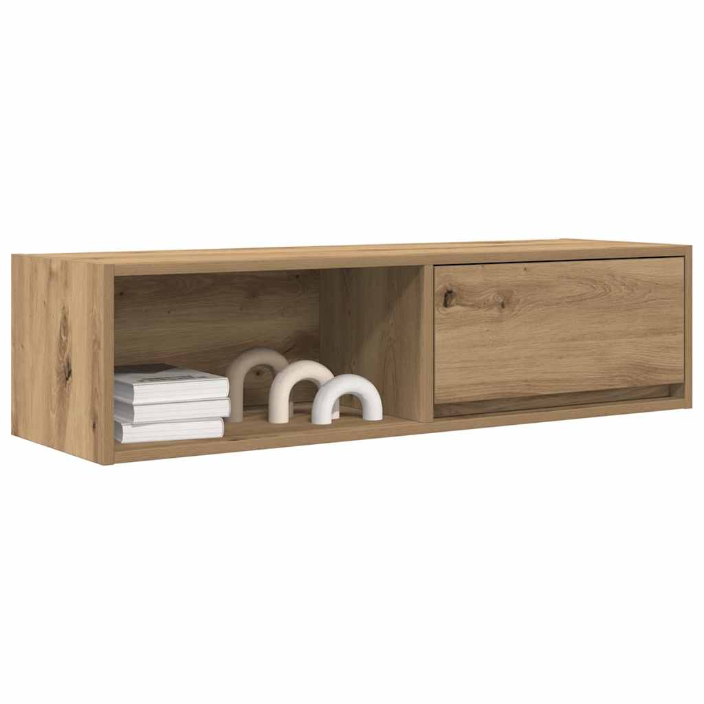 Mobile TV Rovere Artigianale 100x31x25,5cm in Legno Multistrato
