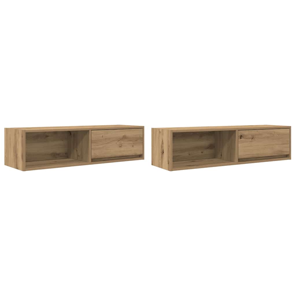 Mobili Porta TV 2pz Rovere Artigianale 100x31x25,5cm Truciolato