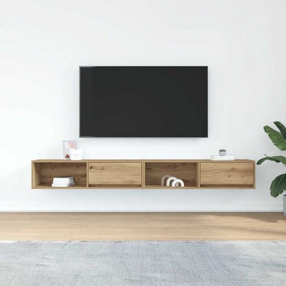 Mobili Porta TV 2pz Rovere Artigianale 100x31x25,5cm Truciolato
