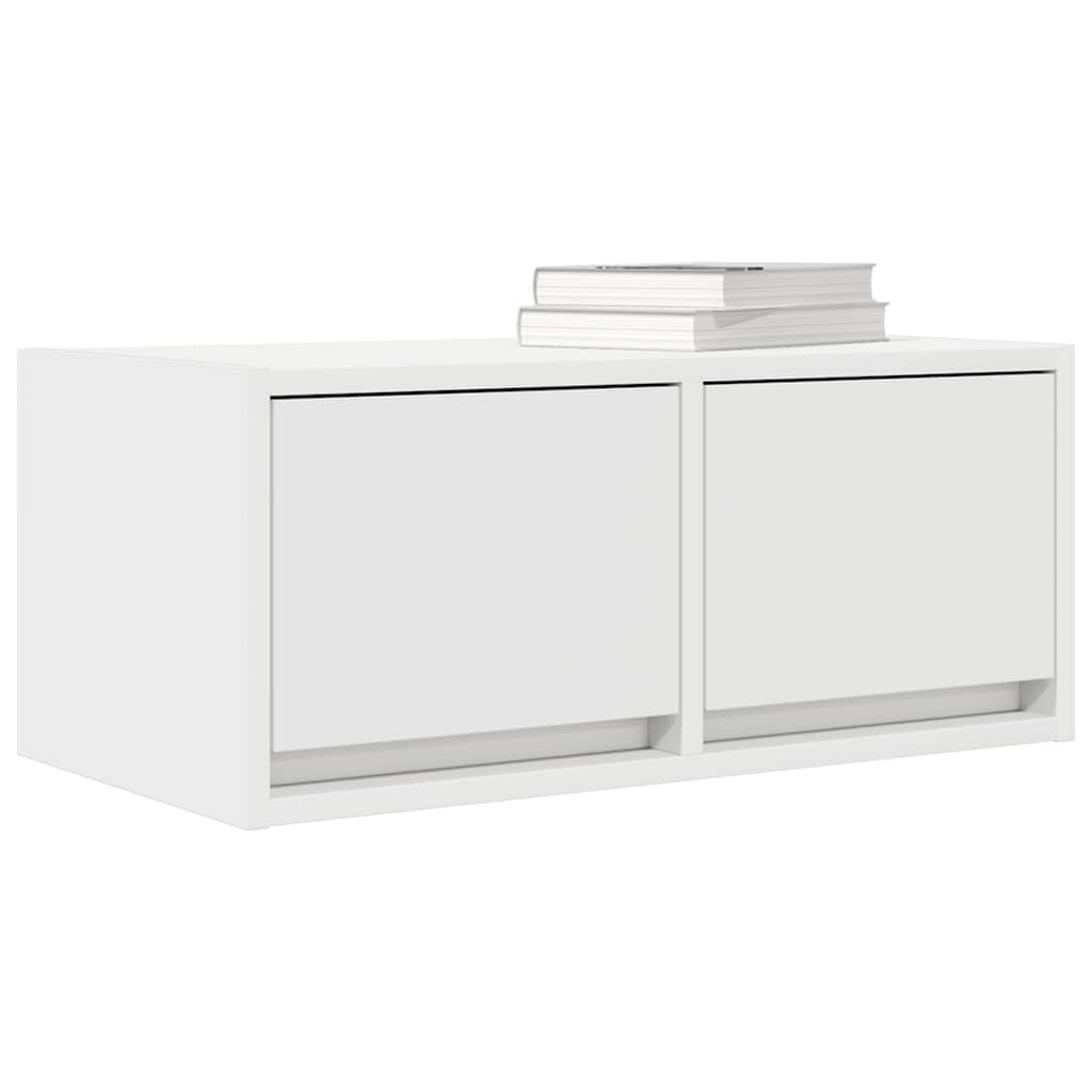 Mobile Porta TV Bianco 60x31x25,5 cm in Legno Multistrato