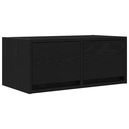 Mobile Porta TV Rovere Nero 60x31x25,5 cm in Legno Multistrato
