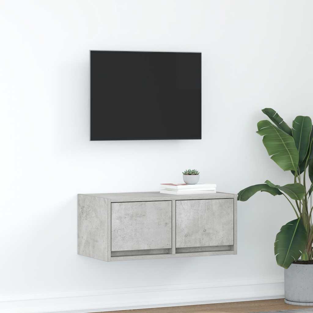Mobile per TV Grigio Cemento 60x31x25,5 cm Legno Multistrato