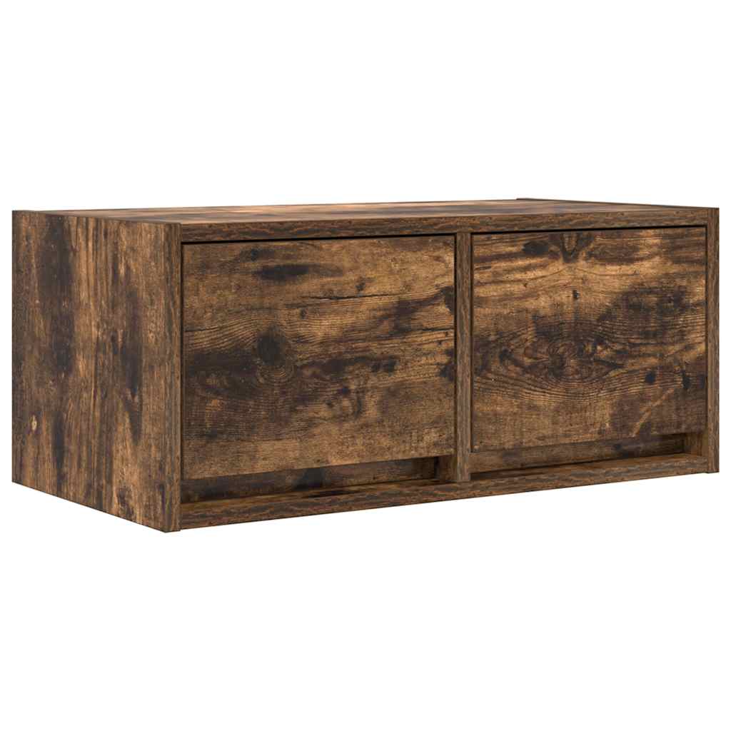 Mobile Porta TV Rovere Fumo 60x31x25,5 cm in Legno Multistrato