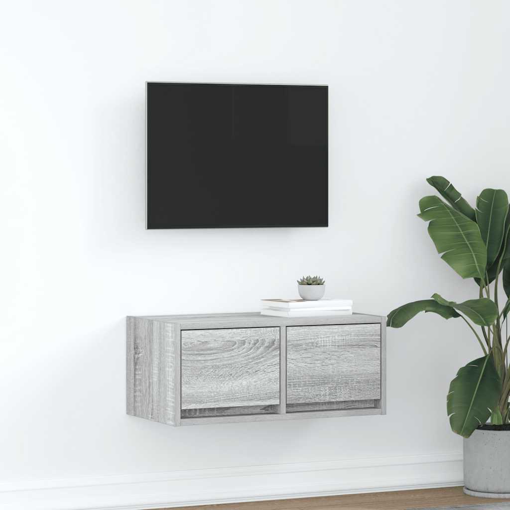 Mobile Porta TV Grigio Sonoma 60x31x25,5 cm Legno Multistrato