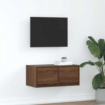 Mobile Porta TV Rovere Marrone 60x31x25,5 cm Legno Multistrato