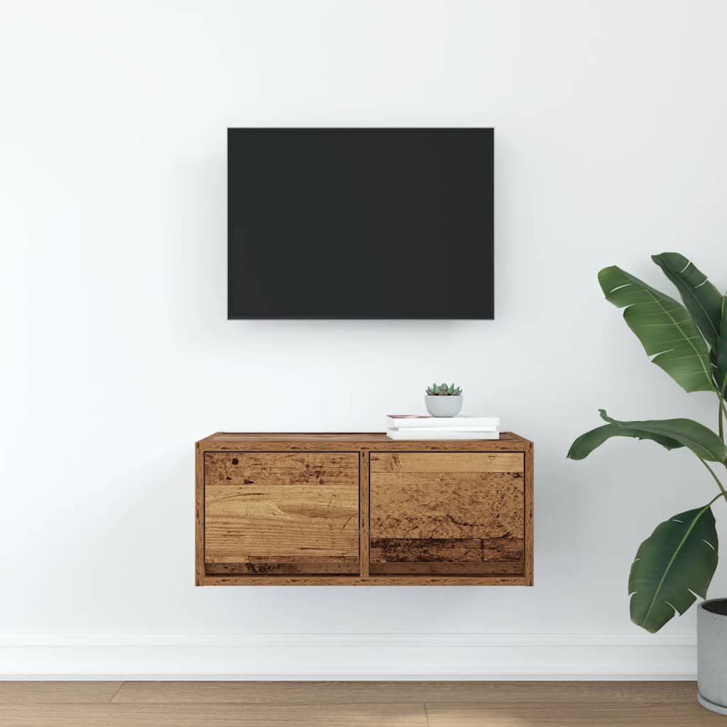 Mobile Porta TV Legno Antico 60x31x25,5 cm Legno Multistrato