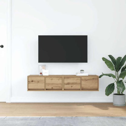 Mobili Porta TV 2 pz Rovere Artigianale 60x31x25,5cm Truciolato