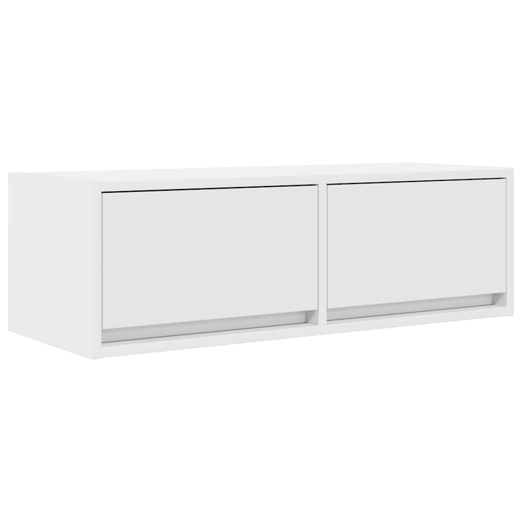 Mobile Porta TV Bianco 80x31x25,5 cm in Legno Multistrato