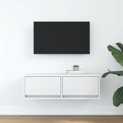 Mobile Porta TV Bianco 80x31x25,5 cm in Legno Multistrato