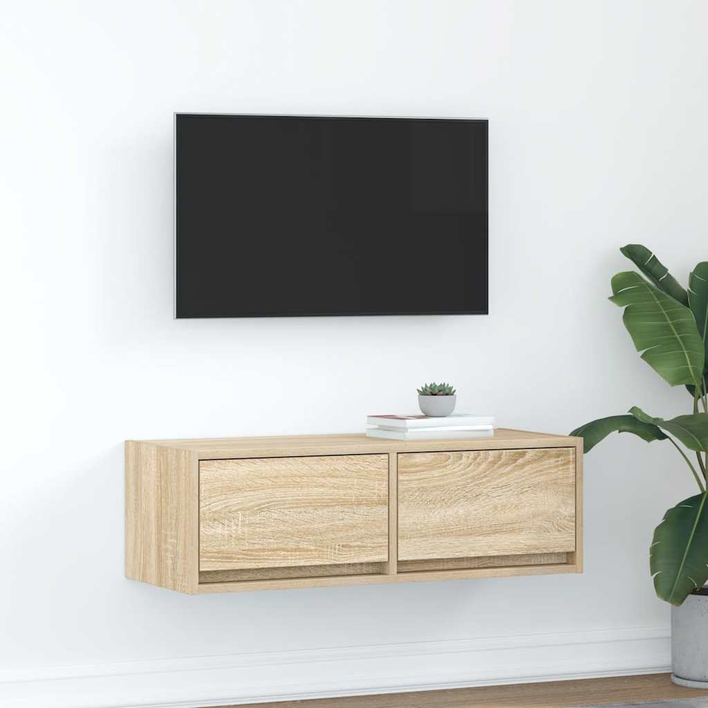 Mobile Porta TV Rovere Sonoma 80x31x25,5 cm Legno Multistrato