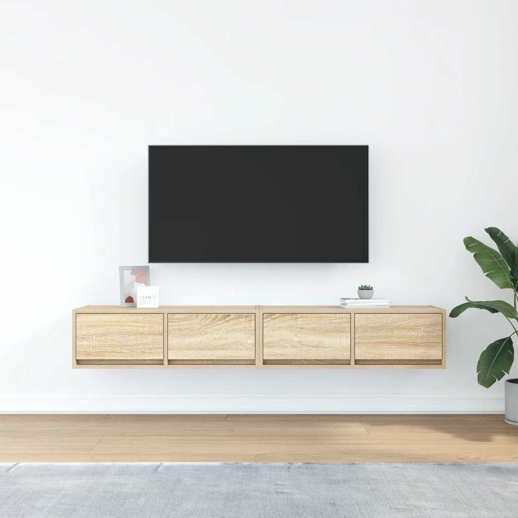 Mobili TV 2 pz Rovere Sonoma 80x31x25,5 cm in Legno Multistrato