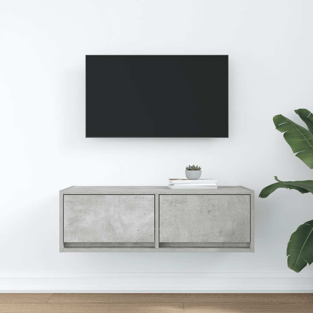 Mobile per TV Grigio Cemento 80x31x25,5 cm Legno Multistrato