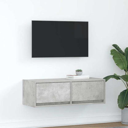 Mobile per TV Grigio Cemento 80x31x25,5 cm Legno Multistrato