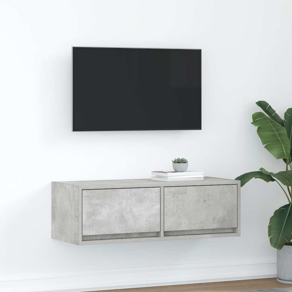 Mobile per TV Grigio Cemento 80x31x25,5 cm Legno Multistrato