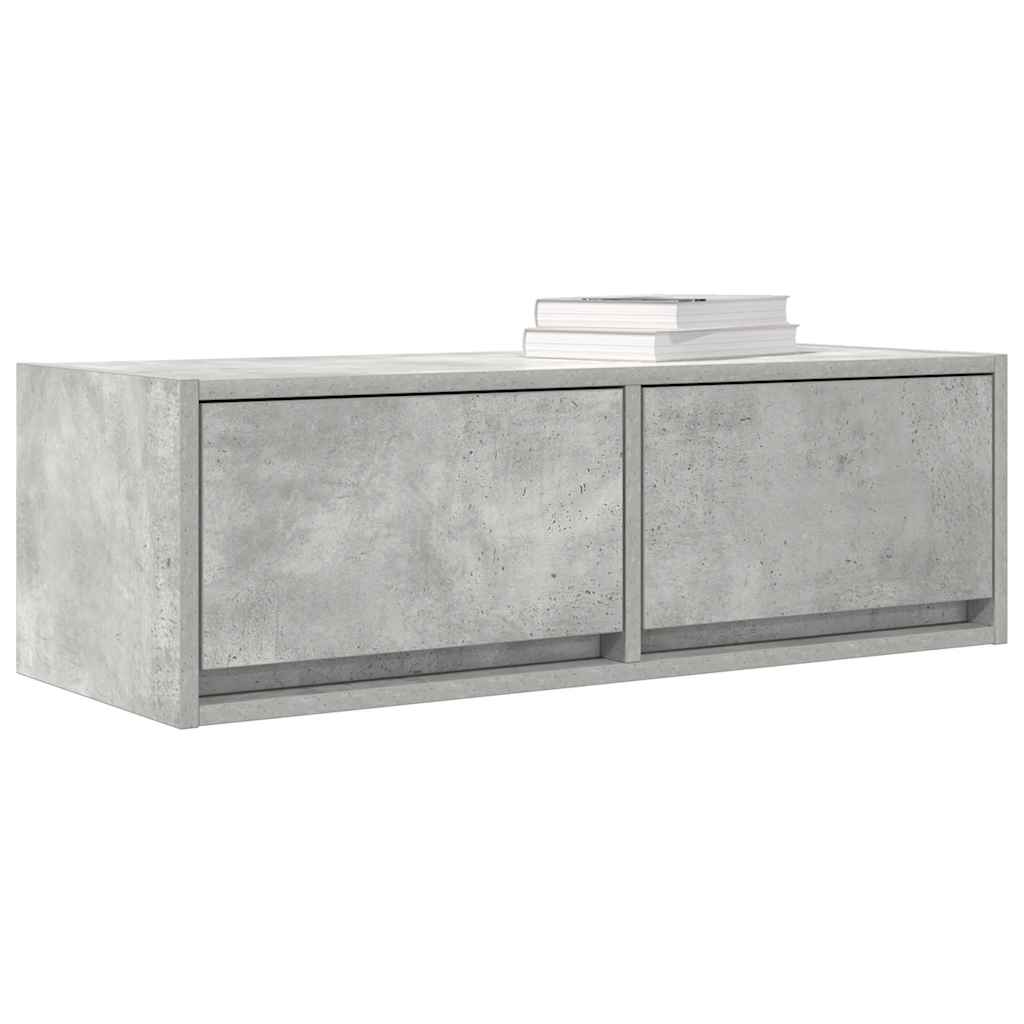 Mobili TV 2 pz Grigio Cemento 80x31x25,5cm in Legno Multistrato