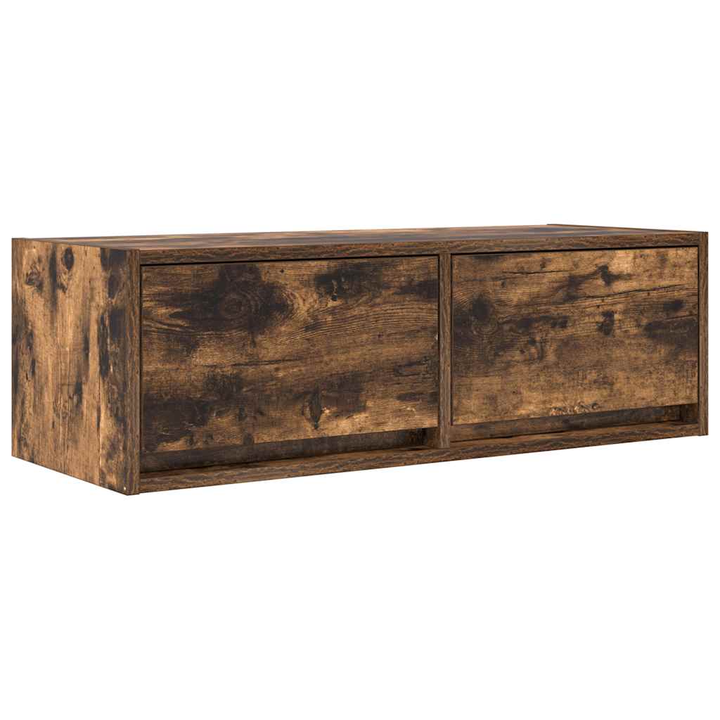 Mobile Porta TV Rovere Fumo 80x31x25,5 cm in Legno Multistrato