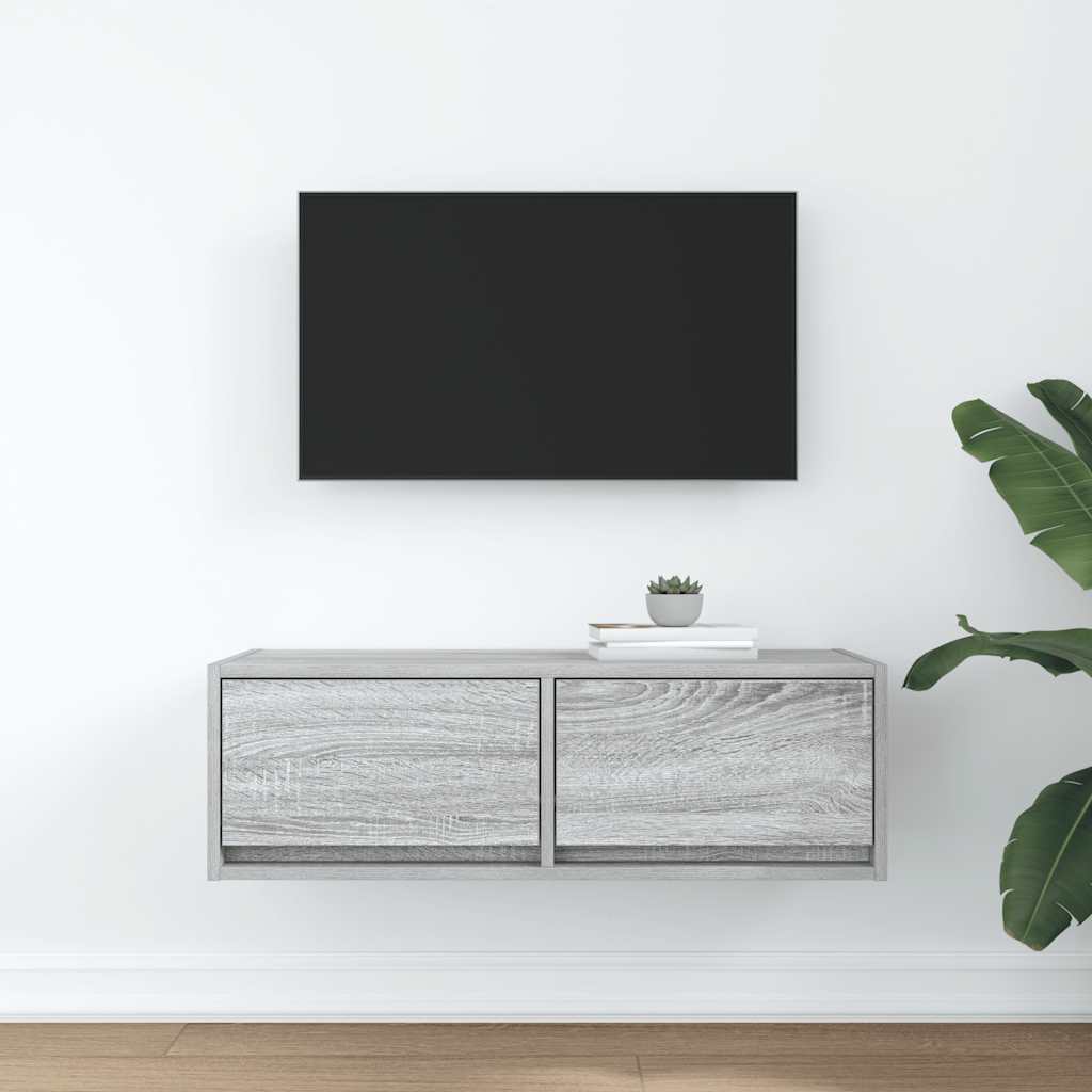 Mobile Porta TV Grigio Sonoma 80x31x25,5 cm Legno Multistrato