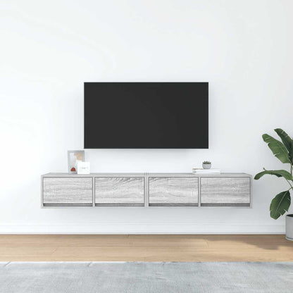 Mobili TV 2pz Grigio Sonoma 80x31x25,5 cm Legno Multistrato