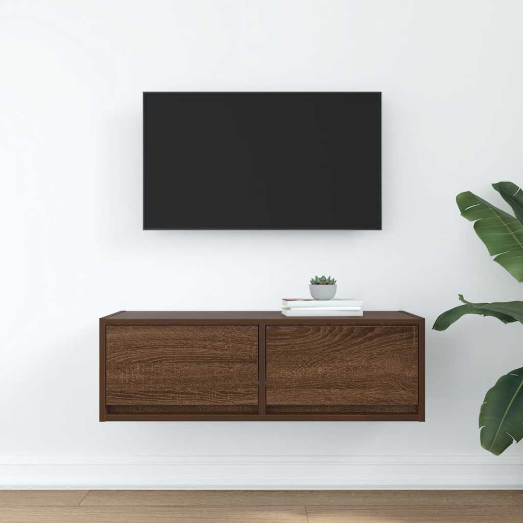 Mobile Porta TV Rovere Marrone 80x31x25,5 cm Legno Multistrato