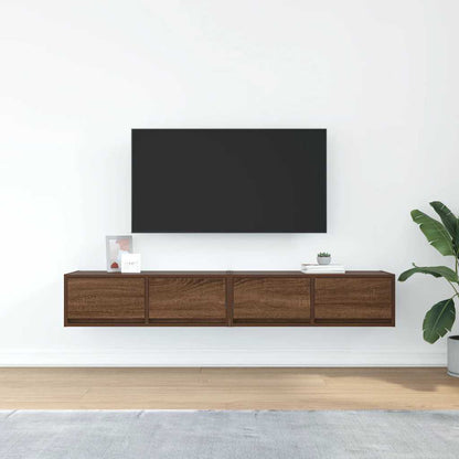 Mobili TV 2 pz Rovere Marrone 80x31x25,5 cm Legno Multistrato