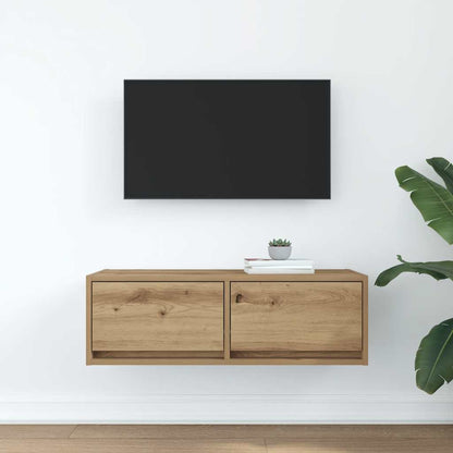 Mobile Porta TV Rovere Artigianale 80x31x25,5 cm Multistrato
