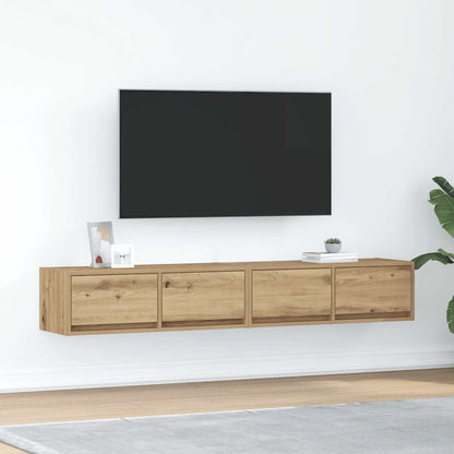 Mobili Porta TV 2 pz Rovere Artigianale 80x31x25,5cm Truciolato