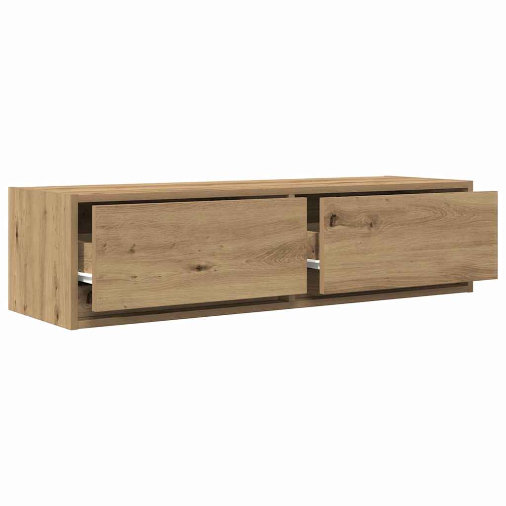 Mobile TV con cassetto rovere artigianale 100 x 31 x 25.5 cm