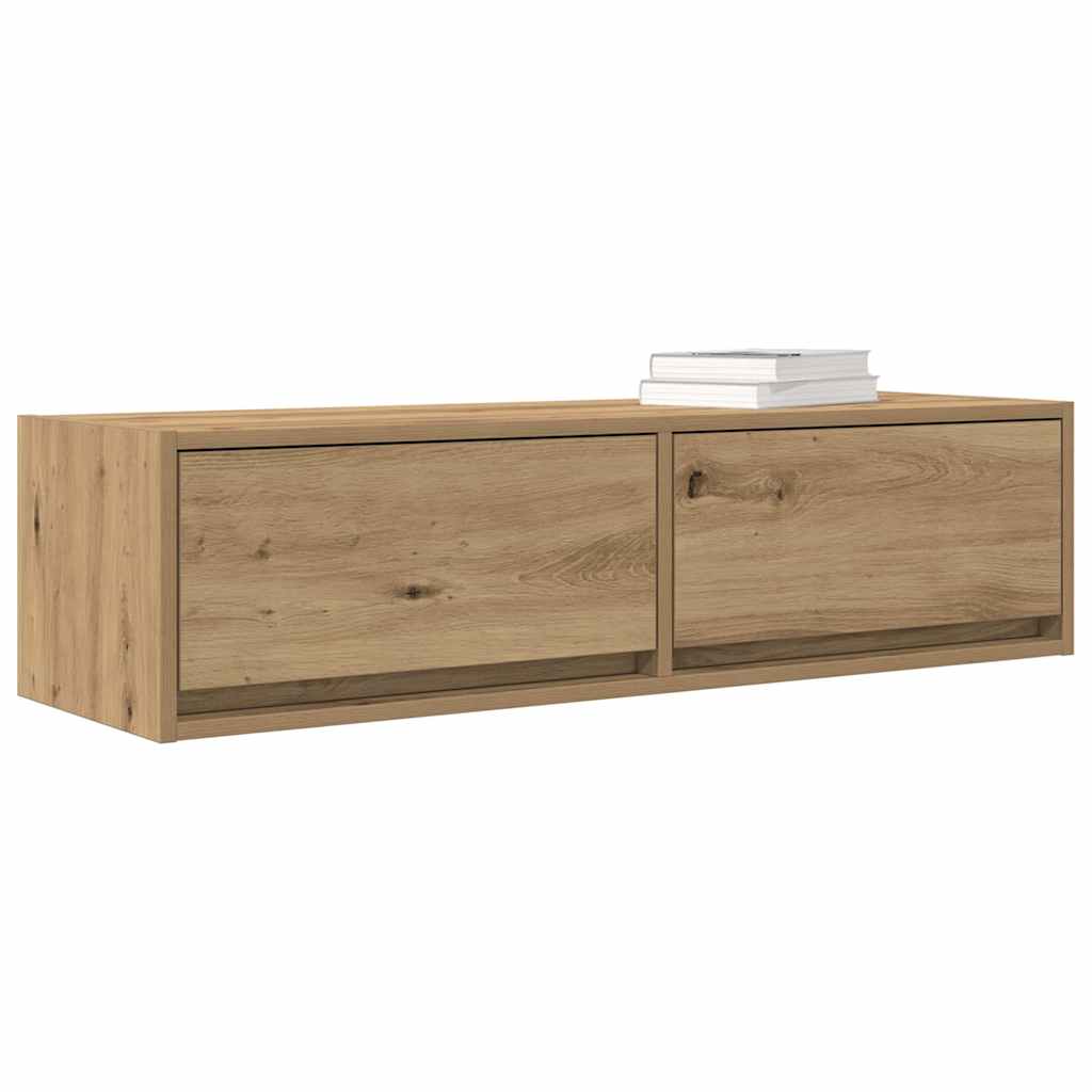 Mobile TV con cassetto rovere artigianale 100 x 31 x 25.5 cm