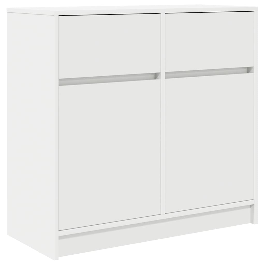 Credenza con Cassetto Bianco 80x34x76 cm in Legno Multistrato