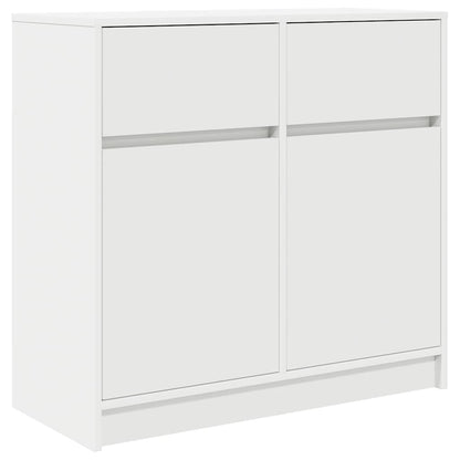 Credenza con Cassetto Bianco 80x34x76 cm in Legno Multistrato