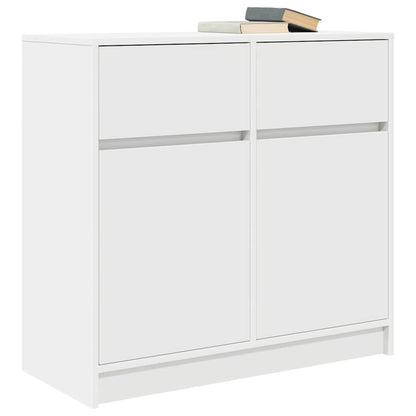 Credenza con Cassetto Bianco 80x34x76 cm in Legno Multistrato