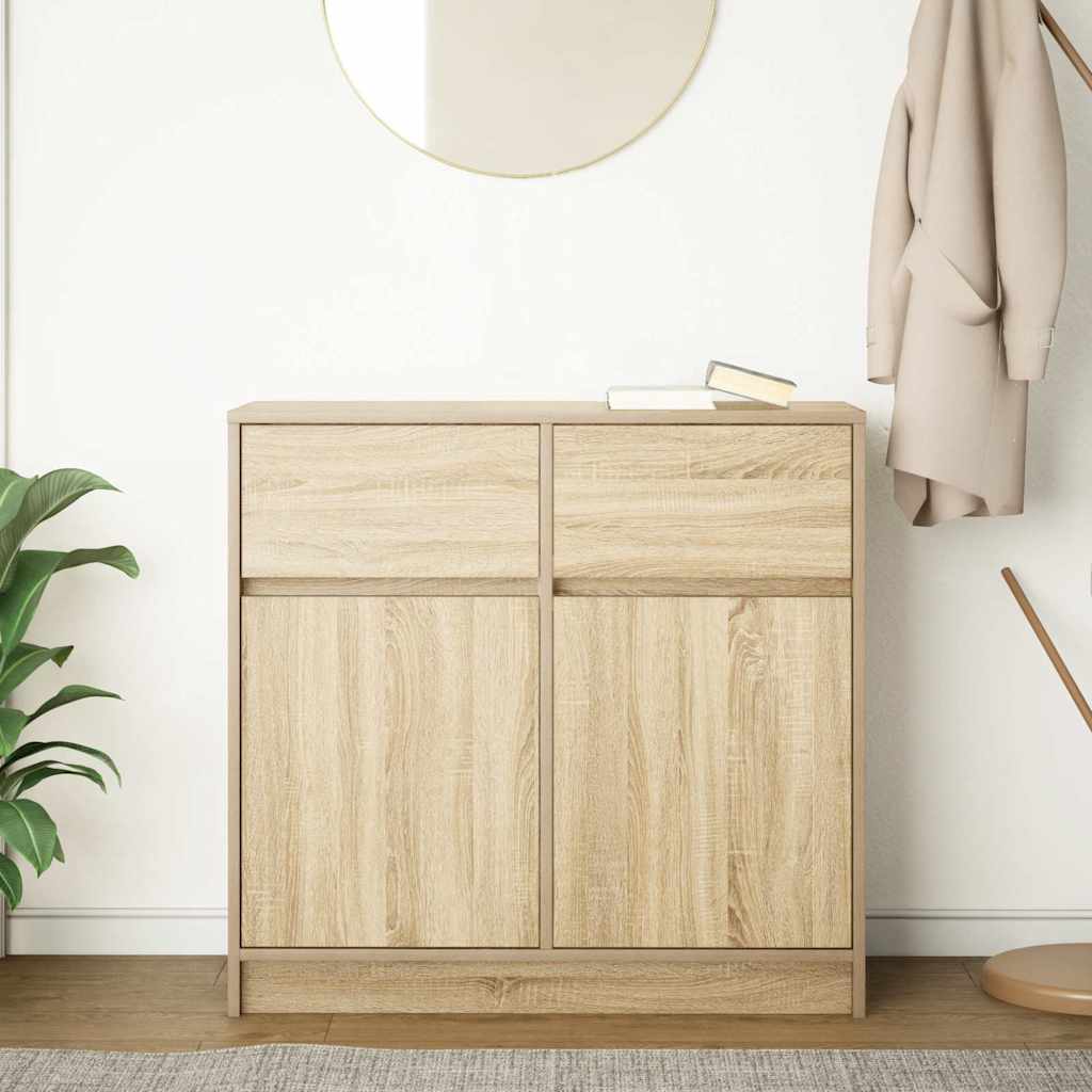 Credenza con Cassetto Rovere Sonoma 80x34x76 cm in Truciolato