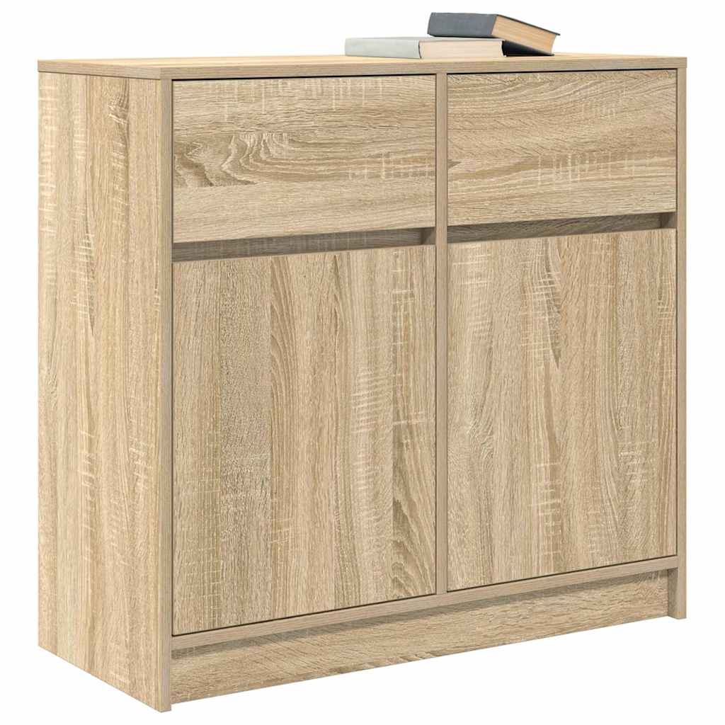 Credenza con Cassetto Rovere Sonoma 80x34x76 cm in Truciolato