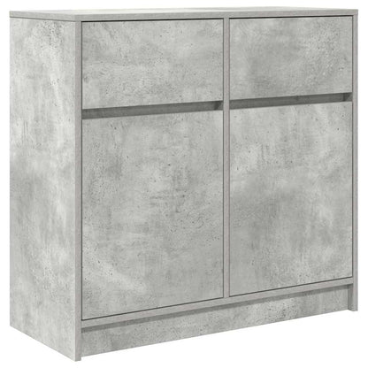 Credenza con Cassetto Grigio Cemento 80x34x76 cm in Truciolato