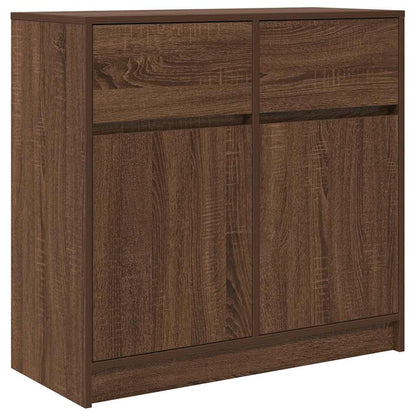 Credenza con Cassetto Rovere Marrone 80x34x76 cm in Truciolato