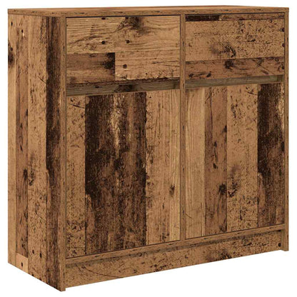Credenza con Cassetto Legno Antico 80x34x76 cm in Truciolato