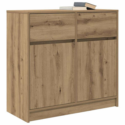 Credenza con Cassetto Rovere Artigianale 80x34x76 cm Truciolato