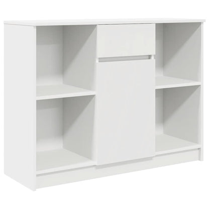 Credenza con Cassetto Bianco 101x35x76 cm in Legno Multistrato
