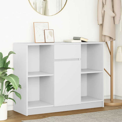 Credenza con Cassetto Bianco 101x35x76 cm in Legno Multistrato