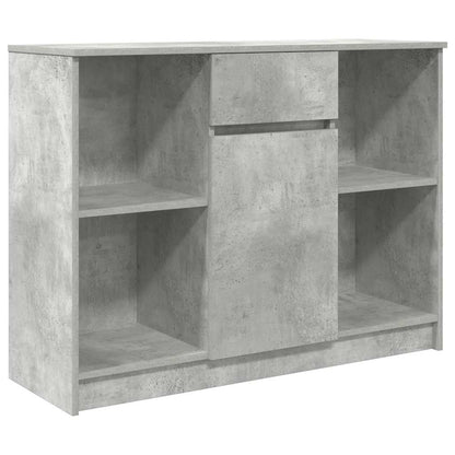 Credenza con Cassetto Grigio Cemento 101x35x76 cm in Truciolato