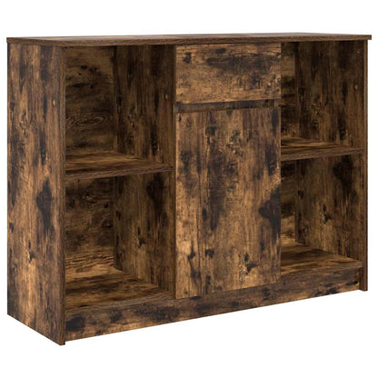 Credenza con Cassetto Rovere Fumo 101x35x76 cm in Truciolato