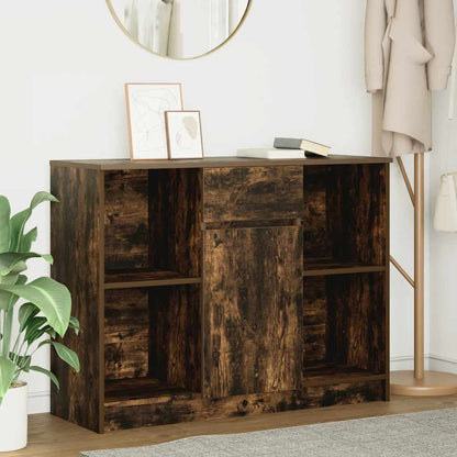 Credenza con Cassetto Rovere Fumo 101x35x76 cm in Truciolato