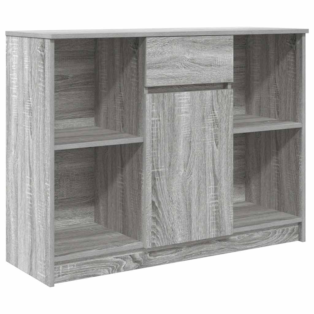 Credenza con Cassetto Grigio Sonoma 101x35x76 cm in Truciolato