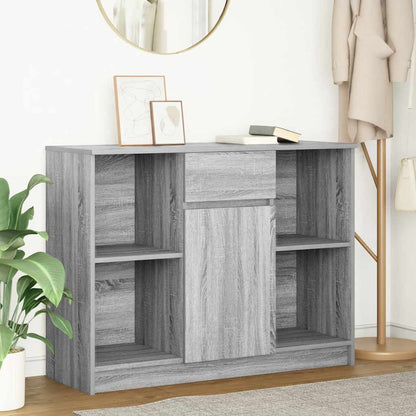 Credenza con Cassetto Grigio Sonoma 101x35x76 cm in Truciolato