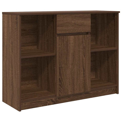 Credenza con Cassetto Rovere Marrone 101x35x76 cm in Truciolato